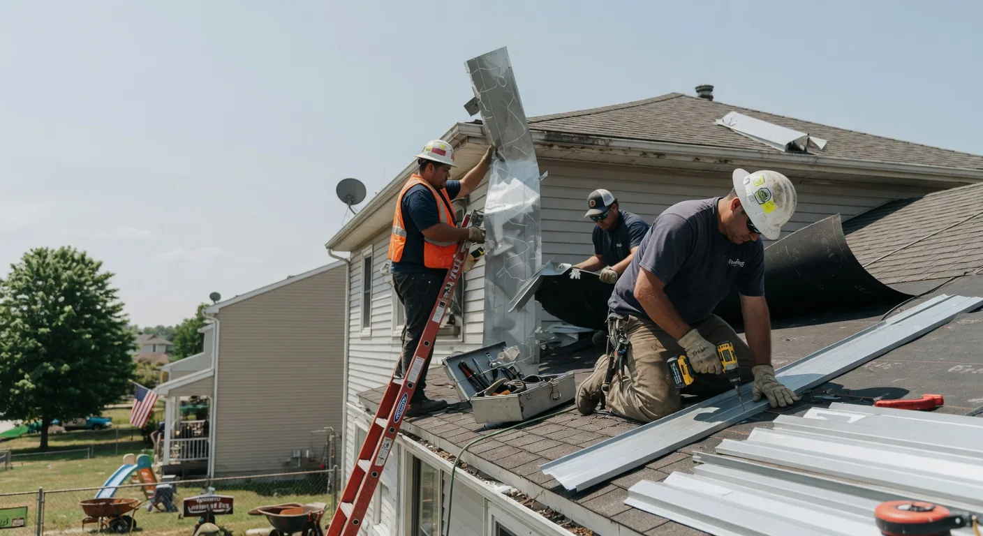 Storm Damage Metal Roof Repair in Chesterfield, MA